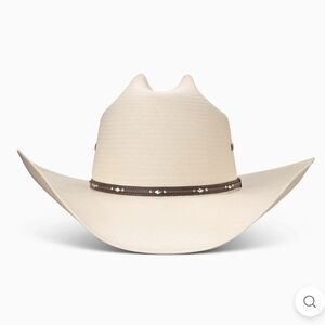 Resistol 10XBMen's Cream Cowboy Hat with Brown Band